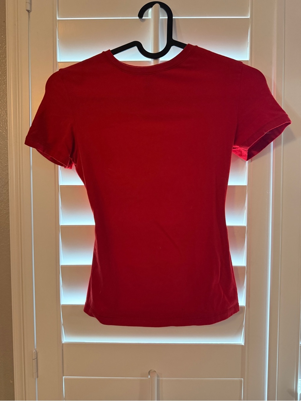 SKIMS Red Short Sleeve Crewneck Tee